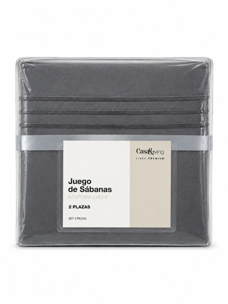 JUEGO DE SABANAS EGIPCIAN GRIS