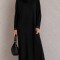 outlet Vestido lanilla negro