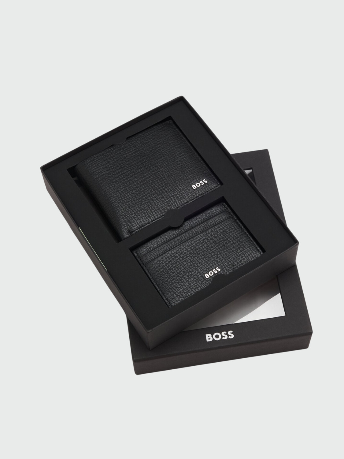 BOSS - Set de Regalo Tarjetero y Billetera Negro