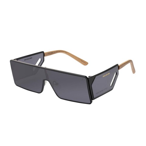 Lentes de Sol New Retro Cuadrado Negro/Negro