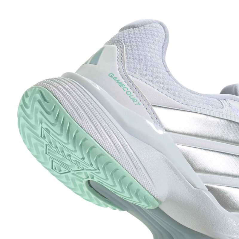 Championes de Mujer Adidas Game Court 3 All Blanco - Plata