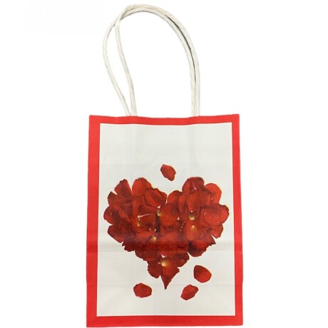 Bolsa con Asa N°2 21x15x8 Corazón Rojo