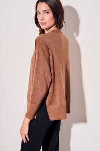 Sweater Lurex Camel