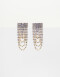 Aros Colgantes Cortos Strass Aro Colgante Con Strass - Violeta Lila