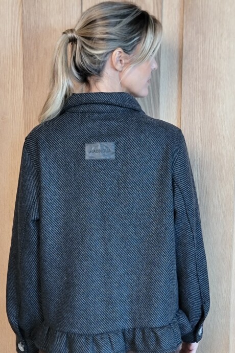 Sobrecamisa Rufina Paño espigado oscuro