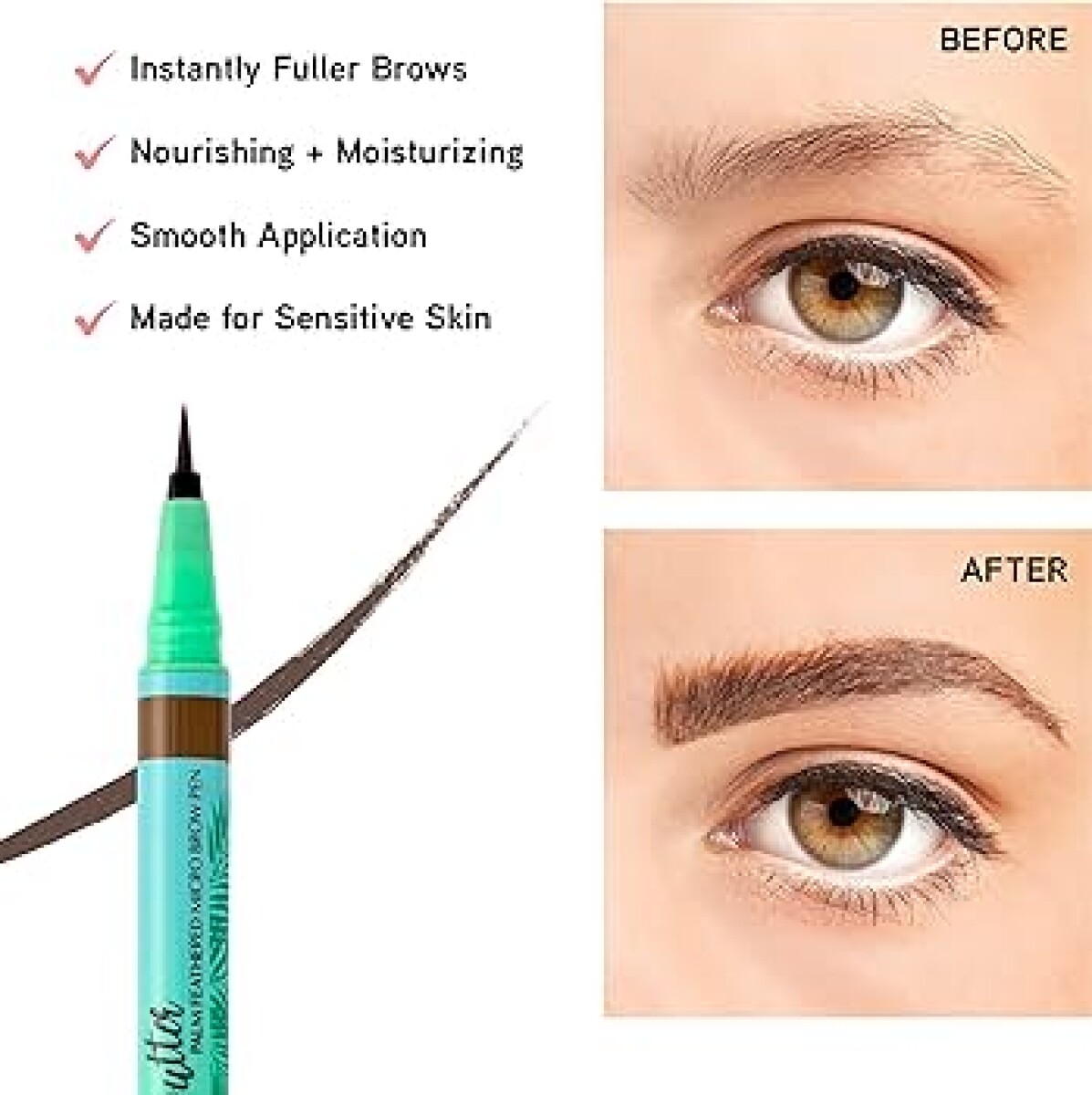 PHYSICIANS FORMULA BUTTER PALM FEATHERED MICRO BROW PEN – UNIVERSAL BROWN 