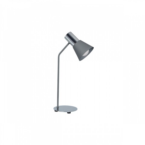 VELADOR DE MES OSTENDE GRIS PLOMO E27 CON CROMO VELADOR DE MES OSTENDE GRIS PLOMO E27 CON CROMO