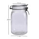 Recipiente de vidrio hermético 1,5 Lts TRANSPARENTE