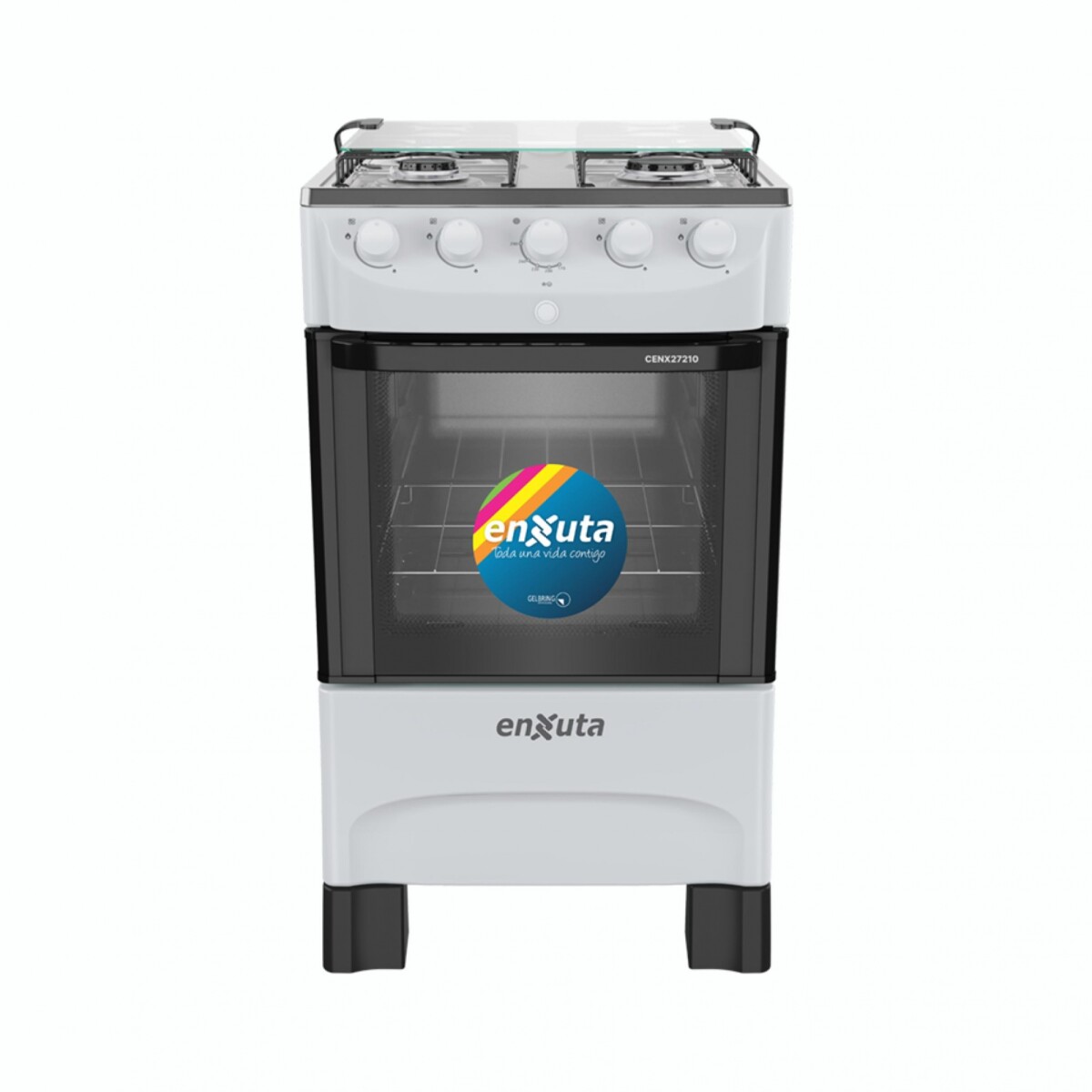 Cocina ENXUTA CENX27210W A Gas 4 Hornallas Encendido Eléctrico - Blanca 