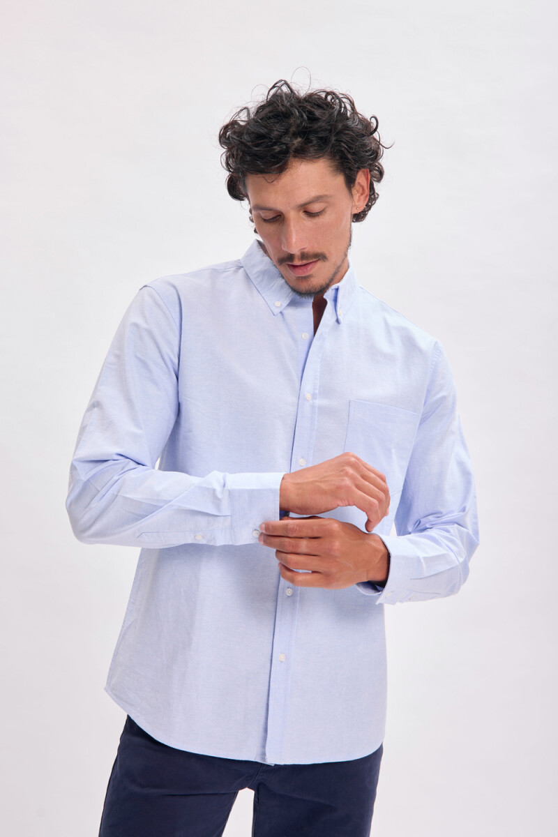 Camisa manga larga Celeste Claro