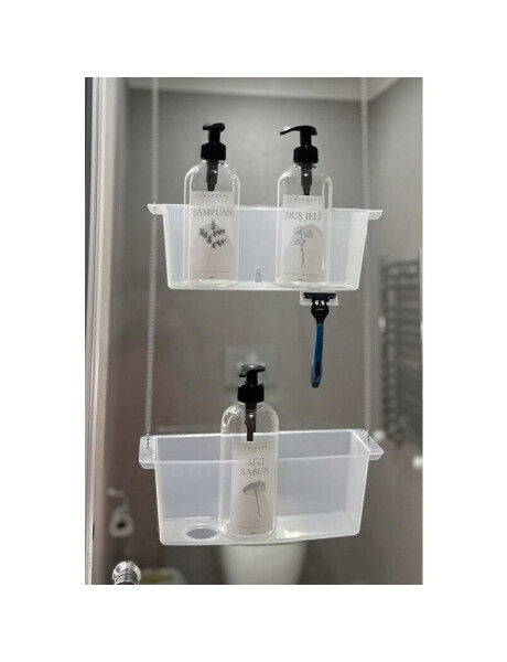 ORGANIZADOR DUCHA PLAST/A. INOX 95x29x10CM TRANSP ORGANIZADOR DUCHA PLAST/A. INOX 95x29x10CM TRANSP