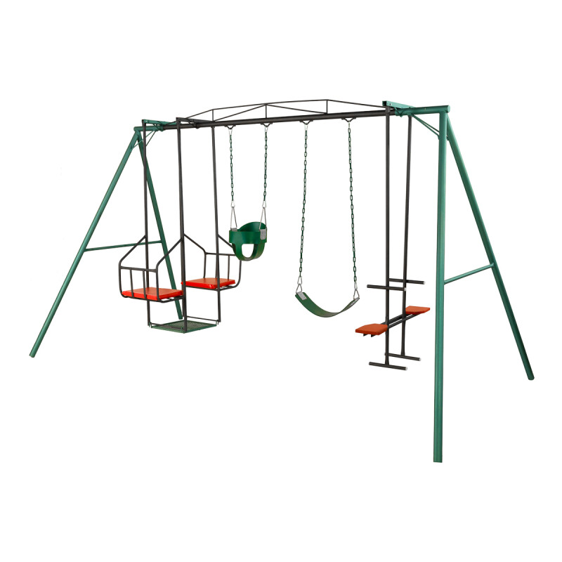 Hamaca de Plaza con caballito, silla doble, 1 hamaca de cincha y 1 hamaca de bebé altura 2,15 mts Hamaca de Plaza con caballito, silla doble, 1 hamaca de cincha y 1 hamaca de bebé altura 2,15 mts