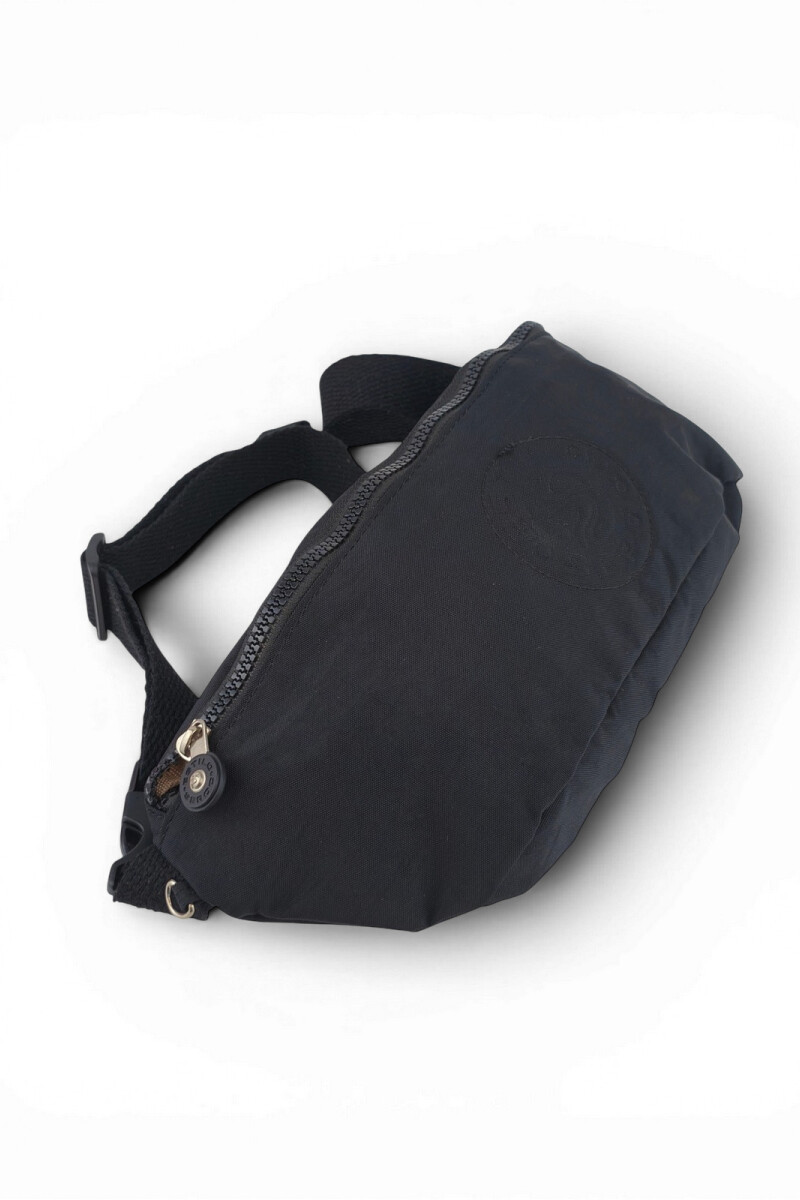 Riñonera Premium de Tafeta Amasada Negro