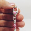 Pulsera plata 925, con cristales swarovski color Rosa