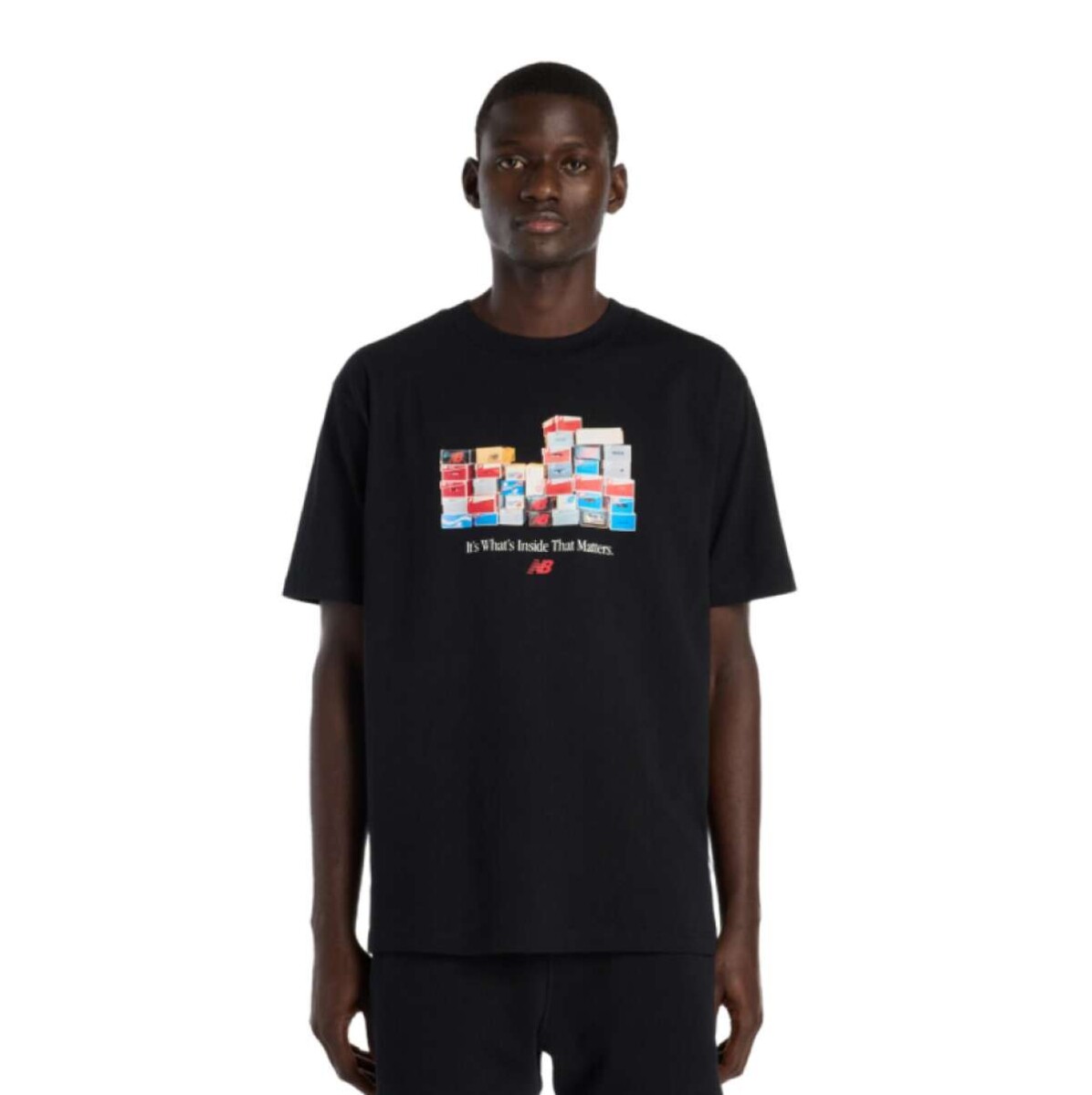 Remera New Balance Boxes - Negro 
