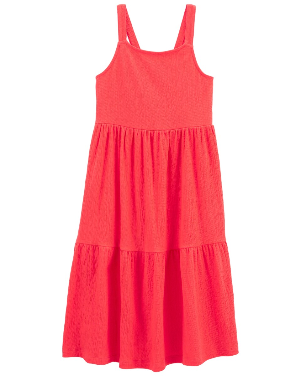 Vestido Carters Jersey Arrugado Escalonado - ROJO 