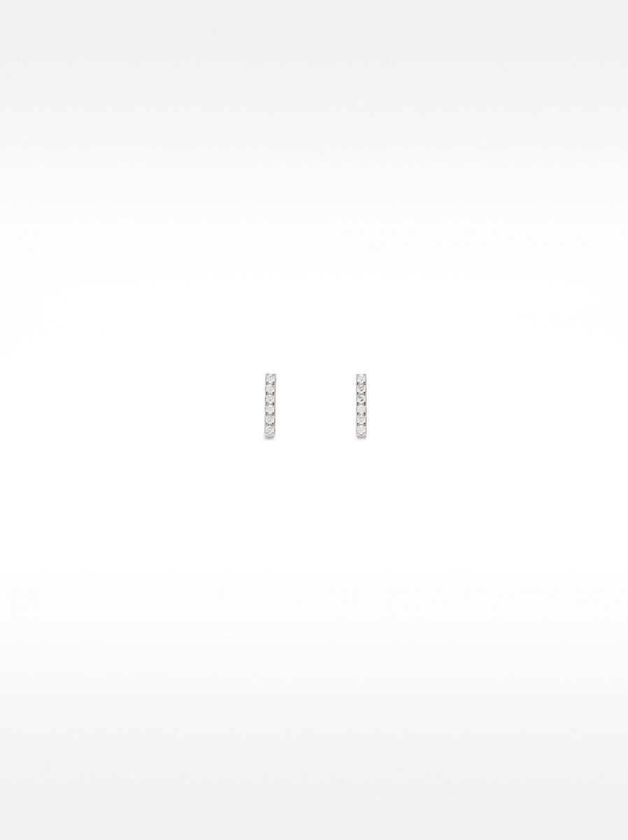 Pendientes De Plata 925 Con Cristales - plateado 