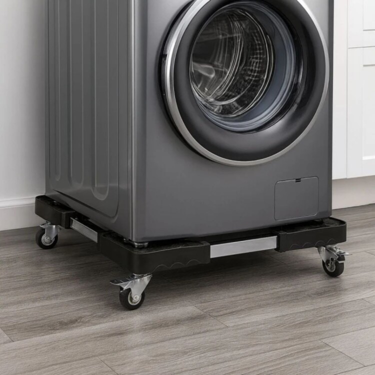 BASE SOPORTE CON RUEDAS PARA ELECTRODOMESTICOS AJUSTABLE NEGRO