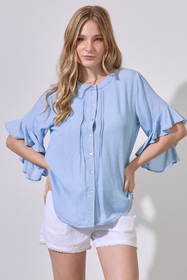 Blusa Tencel AZUL/MULTI