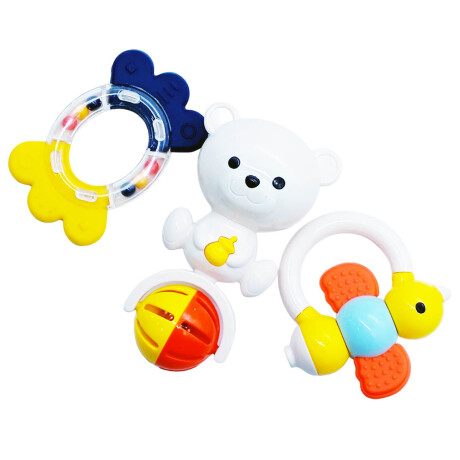 Set X12 Sonajeros Para Bebes Sensoriales Mordillo Multicolor
