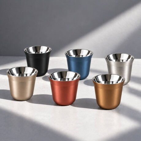 Taza de Café de Acero Inoxidable Estilo Nespresso – Negro 80 ml Taza de Café de Acero Inoxidable Estilo Nespresso – Negro 80 ml