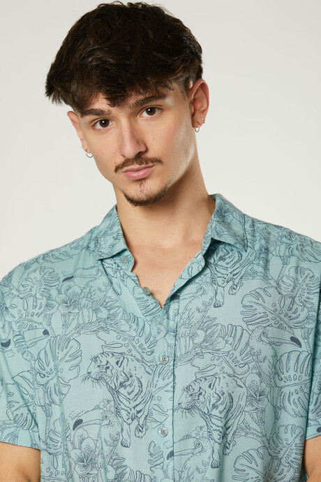 CAMISA TWIST DIXIE Aqua