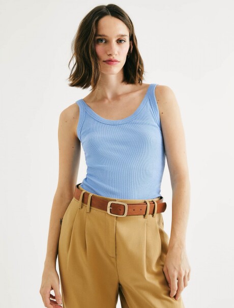 MUSCULOSA BÁSICA AZUL