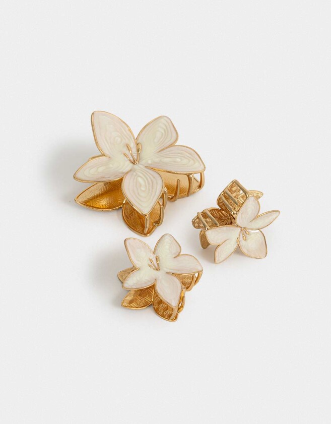 Broches Sets Con flores Set De Broches - Combinacion Bicolor