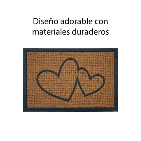 Alfombra Puerta Entrada Felpudo Coco Goma 40X60 Marrón