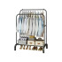 Perchero Reforzado Doble Altura con Estante Inferior Negro– IMBACK PER003 Perchero Reforzado Doble Altura con Estante Inferior Negro– IMBACK PER003