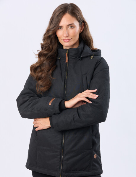 CAMPERA DE ABRIGO CON FORRO DE SHERPA Negro