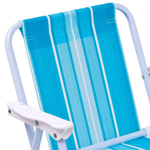 SILLA INFANTIL ALTA ACERO CELESTE