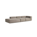 Sillón Nicole Esquinero + Respaldo + Chaise Lounge Gris