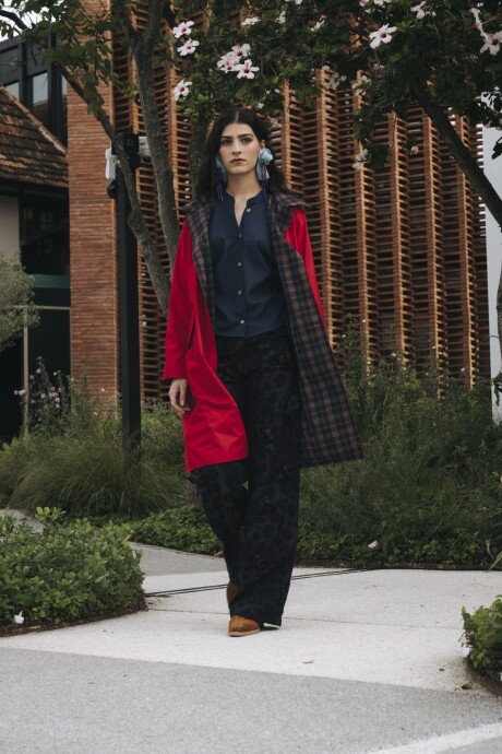 Garden Coat Rojo / Azul