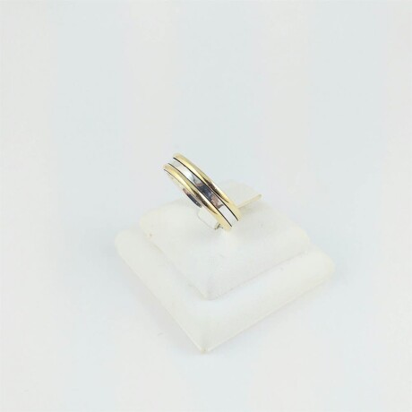 Anillo de plata 925 y double en oro 18 ktes, Anillo de plata 925 y double en oro 18 ktes,
