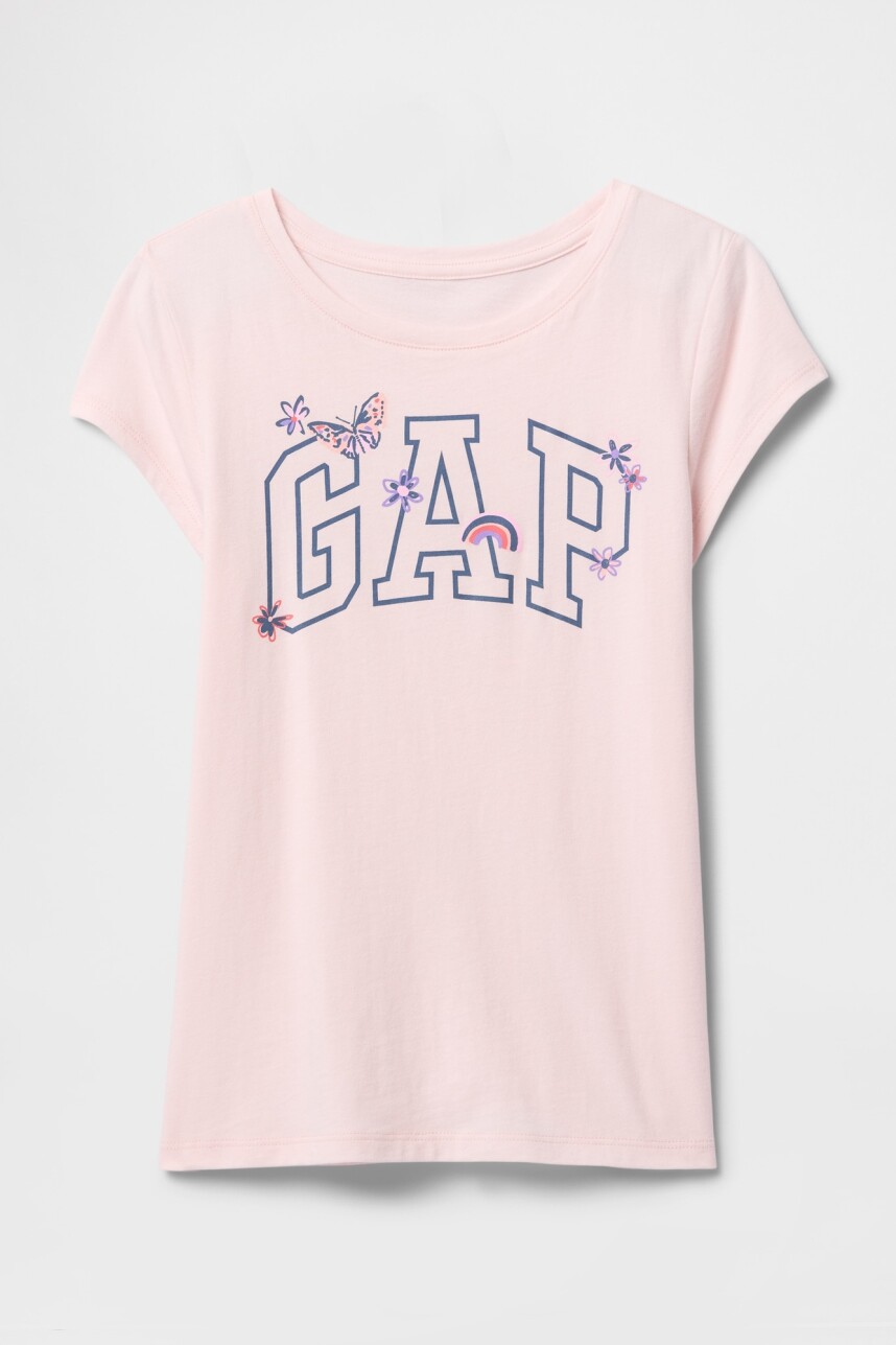 Remera Logo Gap Niña Cherry Blossom