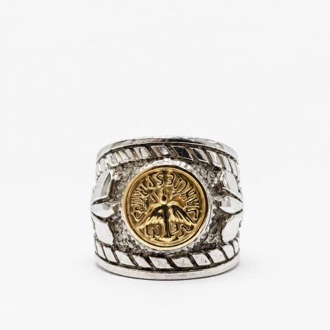 Anillo Plata y Oro espíritu santo Anillo Plata y Oro espíritu santo