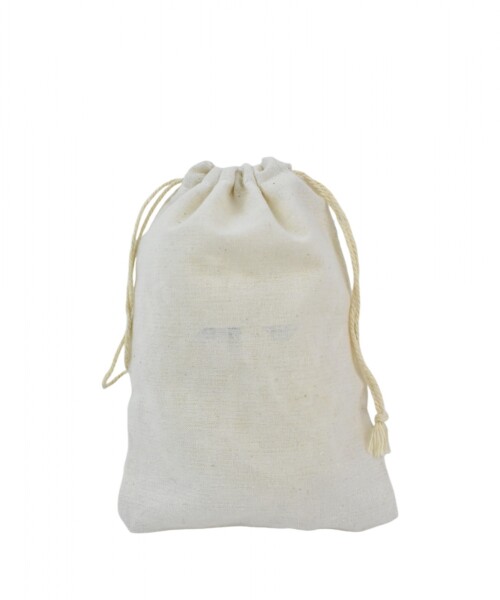 Bolsa tela algodon 12x17 cm. NATURAL