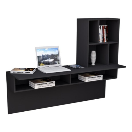 Escritorio Ideal Home Work Estantes Negro