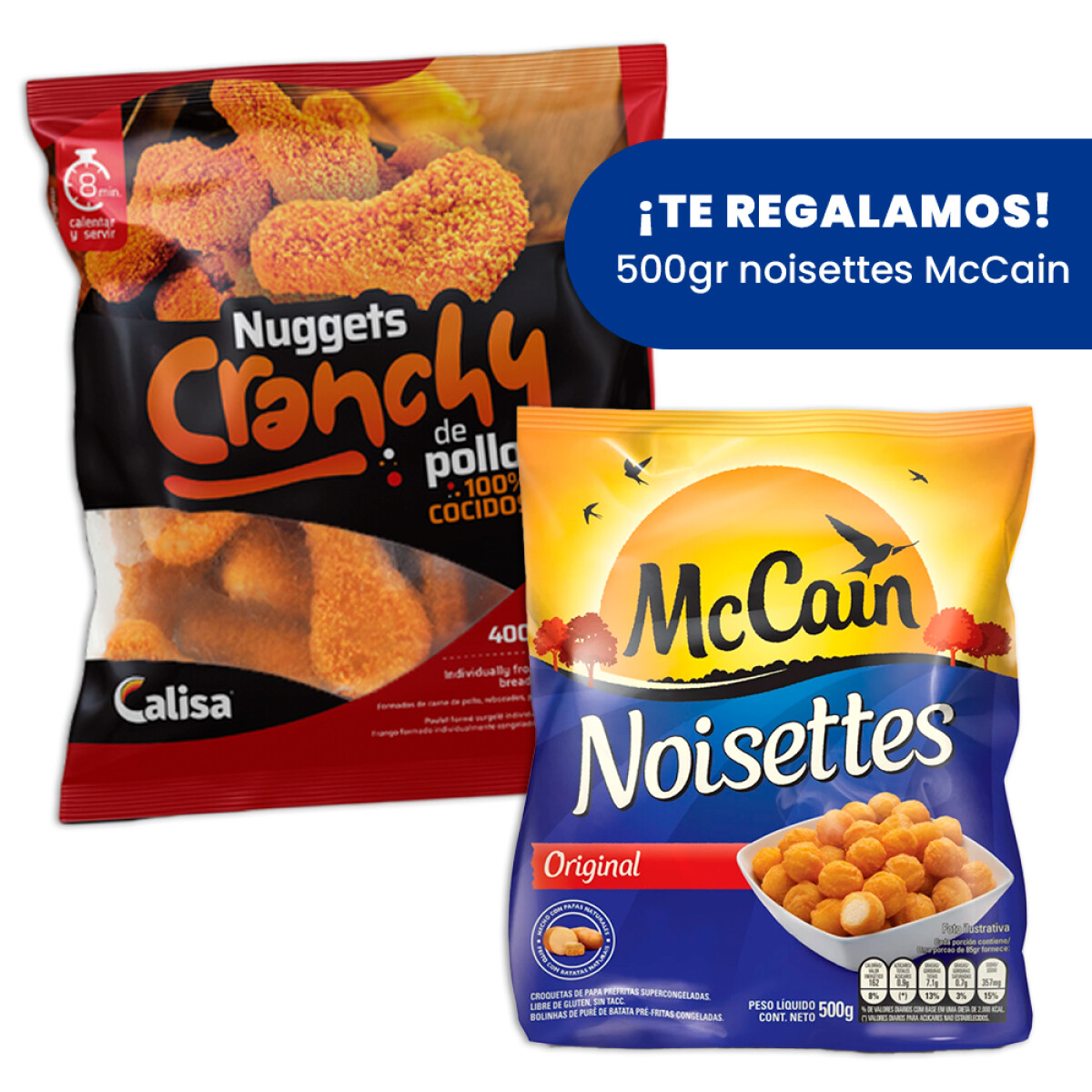 Nugget Cranchy 400 Gs+ Noisette Mc Cain 500 Gs De Regalo 