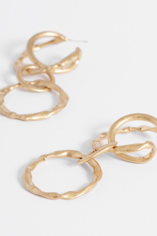 Caravana argollas dorado