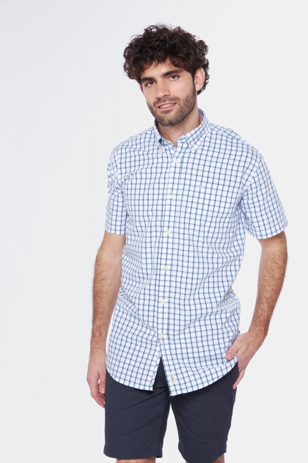 CAMISA A CUADROS Azul