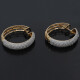 Aros oro 18k combinados con brillantes. Diámetro 25 mm Aros oro 18k combinados con brillantes. Diámetro 25 mm