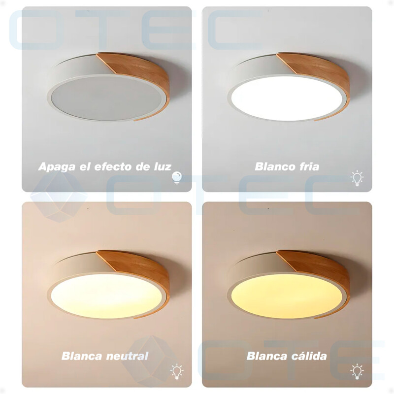 Luminaria Plafón Techo Led Nórdico 40cm Diámetro Con Control Luminaria Plafón Techo Led Nórdico 40cm Diámetro Con Control