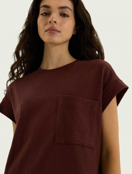 VESTIDO BÁSICO FEMENINO MANGA CORTA CON BOLSILLO VESTIDO CORTO FEM