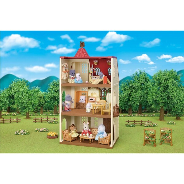 Sylvanian Families Casa 3 Pisos Ascensor + Muebles + Figura Sylvanian Families Casa 3 Pisos Ascensor + Muebles + Figura