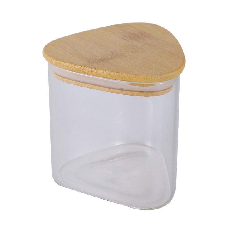 Frasaco vidrio tapa madera 700ml N/a