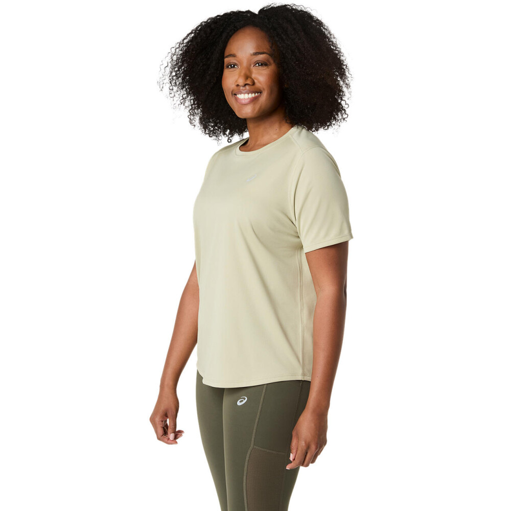 Polo Running Asics Silver SS Top Mujer Khaki