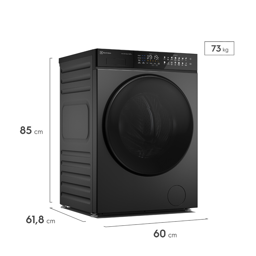 Lavasecarropas Carga Frontal Electrolux 14kg / 8kg Negro - Inverter Lavasecarropas Carga Frontal Electrolux 14kg / 8kg Negro - Inverter