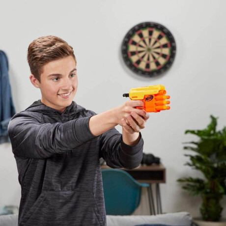 Pistola Hasbro Original Nerf Alpha Strike +8 Dardos Naranja